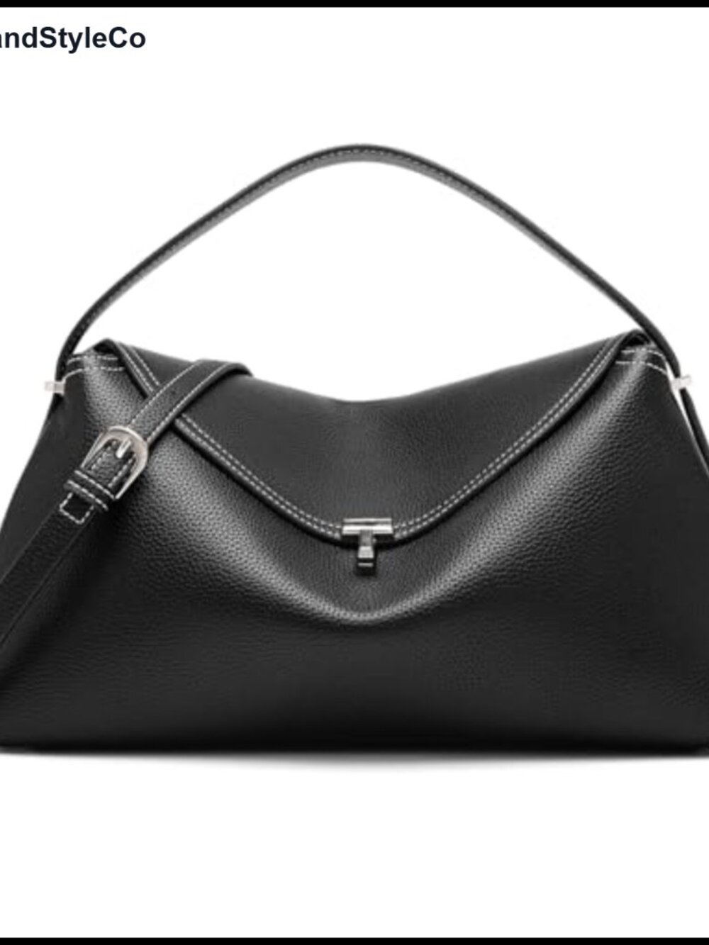 Pebbled Leather Crossbody Satchel Bag Multiple Compartments Everyday Travel
